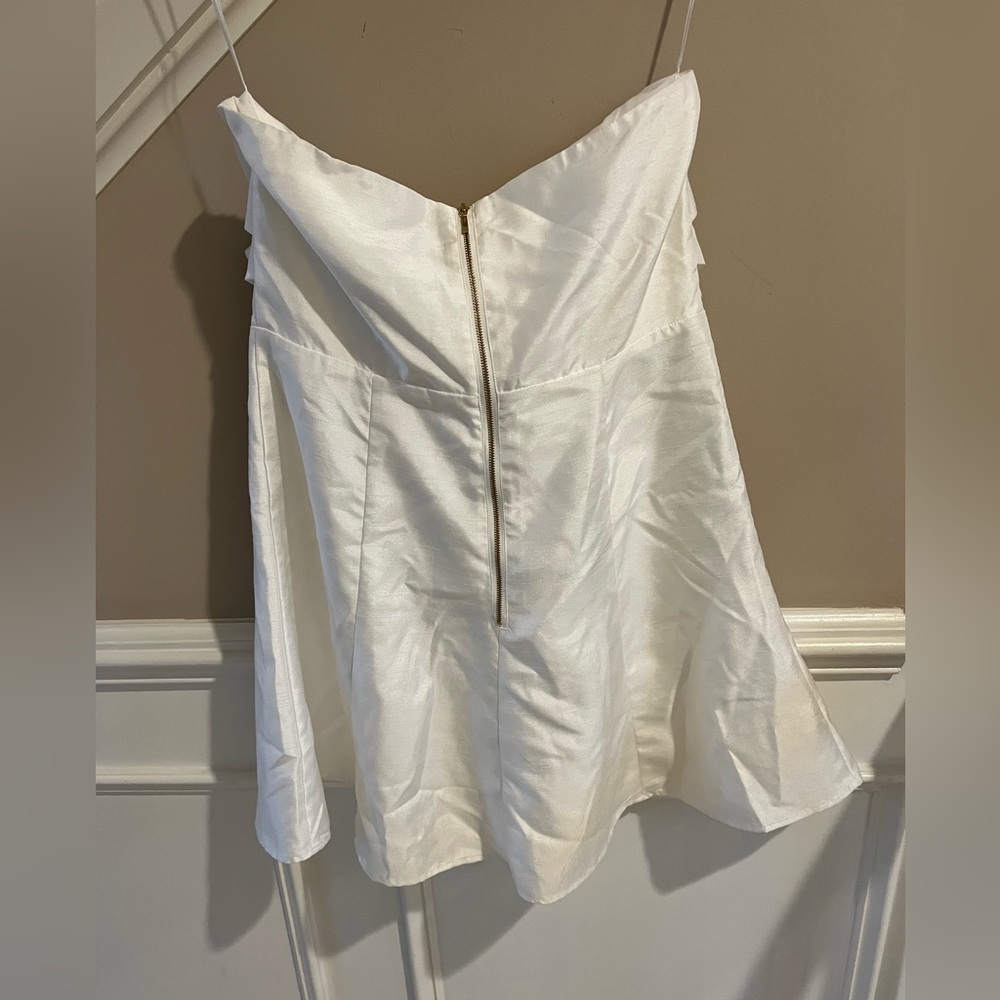 Anthropologie White Strapless Dress with Bow Detail - Picture 10 of 13